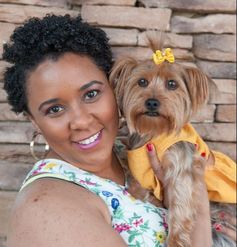 April Rose Blake, founder of My Swanky Pooch - A Luxury Pet Spawtique, and Lola Jae, My Swanky Pooch's brand ambassador.